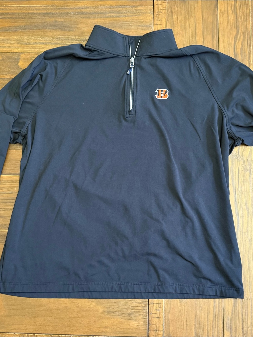 Cutter & Buck Cincinnati Bengals Black Quarter-Zip Pullover with Orange Logo
